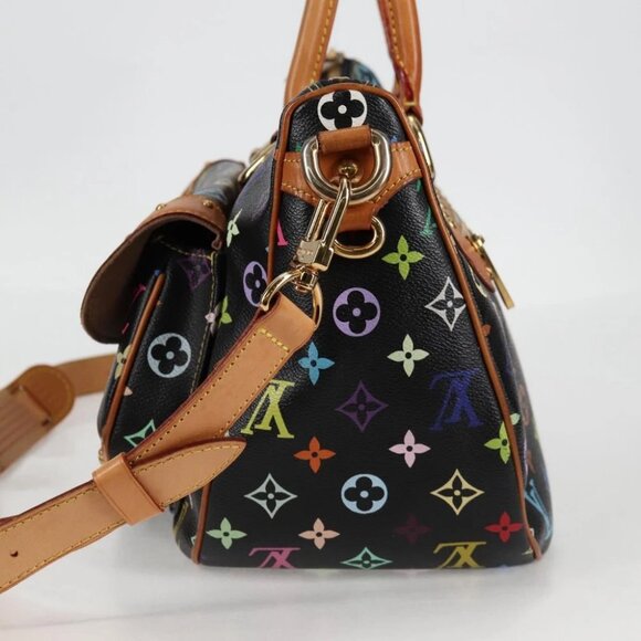 LOUIS VUITTON Monogram Multicolor Rita Tote Bag Black - Picture 5 of 15